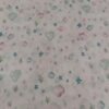 κουρτίνα παιδική γάζα μέτρο έτοιμη συννεφάκια αστεράκια μέντας ροζ (4)